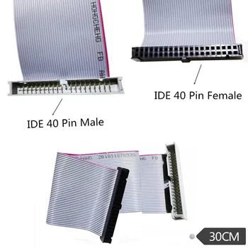 10buc/lot zhenmao 30cm IDE 40 Pini de sex Masculin la Feminin Datele de pe Hard Disk Extensie Cablu Panglică Cablu De 3.5 Inch HDD PATA