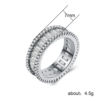 2021 nouă rundă de lux argint 925 eternitate inel de trupa africa pentru femei lady cadou de aniversare bijuterii dropshipping R5389