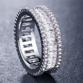 2021 nouă rundă de lux argint 925 eternitate inel de trupa africa pentru femei lady cadou de aniversare bijuterii dropshipping R5389
