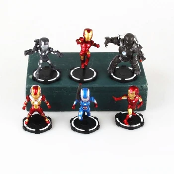 Disney Marvel Avengers 6pcs/set Iron Man 8cm Figura de Acțiune Anime Mini Decor Colecție de Figurine model de Jucărie pentru copii cadouri