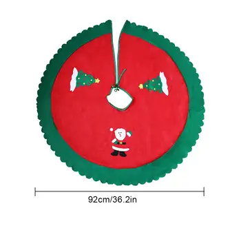 48inch Buffalo Plaid Pom de Crăciun Fusta Roșie Straturi Duble Xmas Copac Fusta Pentru Hotel Pomul de Crăciun Decor Pentru Acasă 90cm Mici