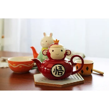Creative Asambla Animal multifunctional Ceainic ceai jingdezhen Porțelan Ceramică cadou ceai ceainic (1 ceainic ,1 cana,1 ceașcă)