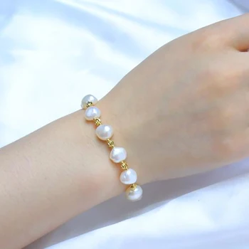 BaroqueOnly Zircon pandantiv inima perle bratari naturanl neregulate de apă dulce pearl alb geometrice perle HI