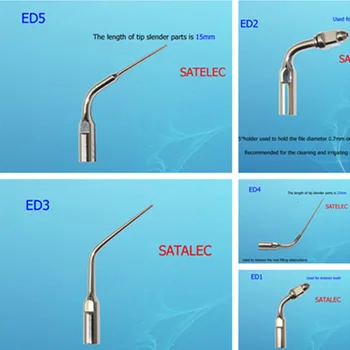 5/Buc Dentare cu Ultrasunete Endo Sfaturi Endodontic Kituri ED1 ED2 ED3 ED4 ED5 Pentru Satelec DTE & Titularul Detartraj Instrument Orală Instrumente