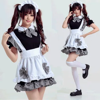 De Halloween Pentru Adulti Femei Sexy Menajera Lolita Costum Anime Japonez Menajera Cosplay Rochie Fancy