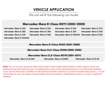 Auto 2Din Multimedia Player Pentru Mercedes-Benz E-Class W211 E200,E220,E240,E270,E280,E300,E320,E350,E400,E420,E55 Radio GPS Nav BT