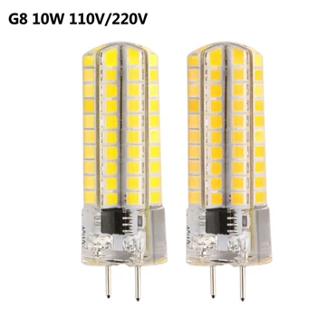 110V 220V SMD2835 80leds 10W Estompat G8 cu LED-uri Bec lampa Înlocui pentru Candelabru de Cristal Lampă 360 Fascicul de Unghiul 5pcs/lot