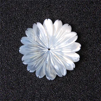 1 buc Alb MOP Crizantema de 30 mm Mama Naturală A Shell Forate Stridii Perla Margele Pentru DIY Face Femeile de Bijuterii Pandantiv Cadouri