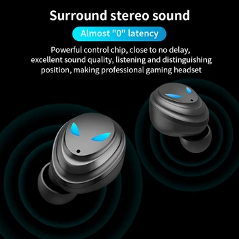 Profesia de Jocuri Căști TWS Bluetooth fără Fir Earbuds 9D Personalizate În Ureche Display LED Căști Cu Microfon Pentru Apple, Xiaomi