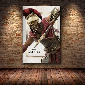 Neînrămate Poster Pictura Decor de Assassin ' s Creed Odyssey Originile pe HD Panza Panza Pictura Arta Postere si Printuri