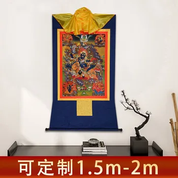 35cm Budismul Tibetan Palden Lhamo Statuie a lui Buddha Thangka Imprimare Scroll