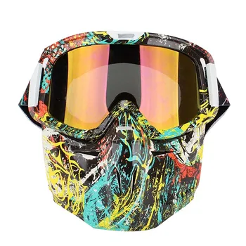 Colorat Motocicleta mască ochelari de protecție Flexibile Moto, Ochelari de Schi, ochelari de protecție, Masca de Fata Motocross Ochelari de Schi ATV Dirt Bike UTV