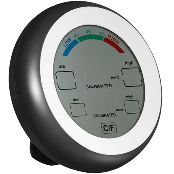 DANIU TS-S93 Multifunctional Acasă Rotund Display Digital Higrometru Simt Ecran Termometru de Interior Digital de Umiditate Termometru