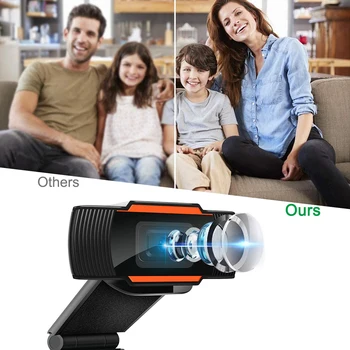 Webcam Full HD 1080P 720P Camera Web Cu Microfon Mufă USB Web Cam Pentru Calculator PC, Mac, Laptop YouTube Video Skype Mini Camera