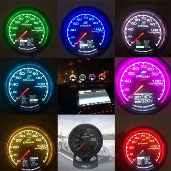 GReddi Indicator Temp Apa 7 Culori luminoase, Display LCD ulei, presiune turbo RPM Racing Metru 62mm 2.5 Inch Cu Senzor de masina accessiores