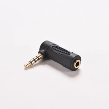 10buc/mulțime de aur de 3-5 mm-Stereo-Audio-plug-Dreapta-Unghi de 90 de grade-Adaptor conector