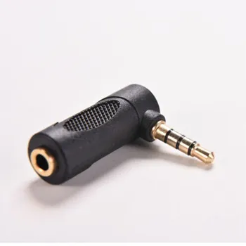 10buc/mulțime de aur de 3-5 mm-Stereo-Audio-plug-Dreapta-Unghi de 90 de grade-Adaptor conector