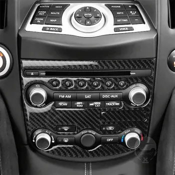 Fibra de Carbon Accesorii Auto Interior Panoul de Control Aer Conditionat Decalcomanii Acoperi Ornamente Autocolante Pentru Nissan 370Z Z34 2009-2021