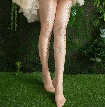 Fierbinte de Vânzare de Moda Sexy Femei Bej Chilot Transparent Vara Tipărite solzi de Pește Stocare Doamna de sex Feminin Ciorapi de 5 Culori