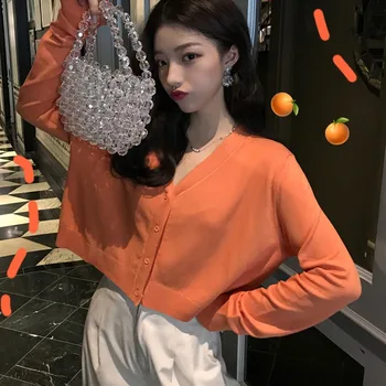 Femei Stil Coreean Bluze Solid Long Sleeve V-Neck Subțire Buton-Up Elegant Toamna Tricou Topuri 2020