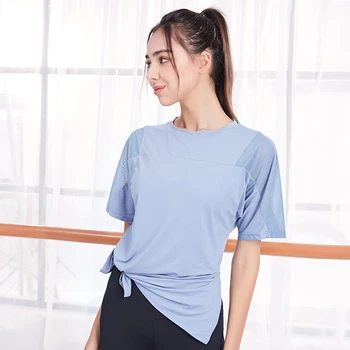 Vansydical 2020 Femei Vrac Yoga Tricouri Plasă de Îmbinat Sala de Fitness T-shirt Mâneci Scurte iute Uscat O-Gât Teu de Sport Plus Dimensiune