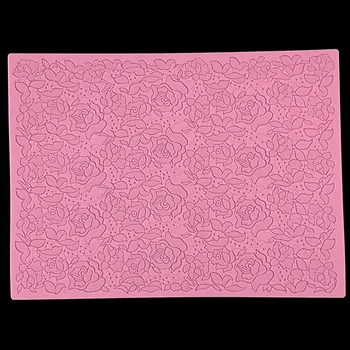 Minsunbak 38 cm de mare de silicon dantela mucegai Crescut textura Fondantă de Tort de Decorare Dantelă mat Nunta de Flori Relief Mucegai