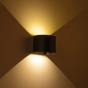 Exterior Impermeabil Rotund LED Lampă de Perete reglabil sus jos 12W LED Lumina de Perete IP65 Interior Tranșee de iluminat Pridvor Lumini de Gradina