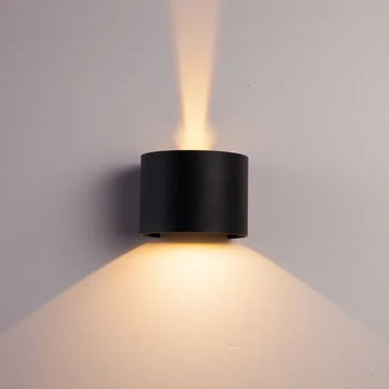 Exterior Impermeabil Rotund LED Lampă de Perete reglabil sus jos 12W LED Lumina de Perete IP65 Interior Tranșee de iluminat Pridvor Lumini de Gradina