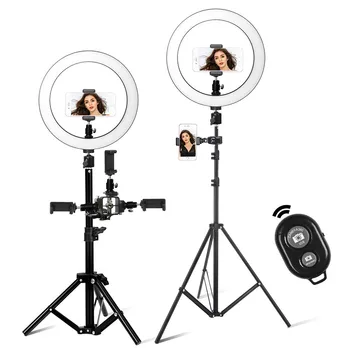 Selens 26cm Fotografice de Iluminat LED Estompat Selfie Lumină Inel Cu Inel Trepied Lampa Pentru YouTube Machiaj Video Live Studio