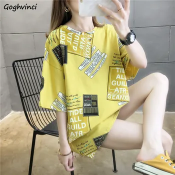 Maneci scurte T-shirt Femei Scrisoare de Imprimare Nou Proiectat de Vară Vrac Tee Topuri Femei Supradimensionat 2XL Fata Cool Casual Harajuku Chic