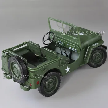 Turnat Sub Presiune, Metal Masina Jucarii Model 1:18 Jeep Vehicul Militar Willys Replică Miniaturală Colecții