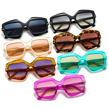 DECI&EI de Moda Neregulate Poligon ochelari de Soare pentru Femei Brand Designer de Epocă Jeleu de Culoare Ochelari de Oameni Pătrat Ochelari de Soare Nuante UV400