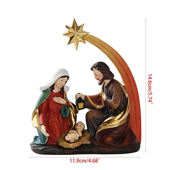 Sfânta Familie a Născut în Nașterea Statuie Figurină de Crăciun Acasă Decoratiuni Interioare