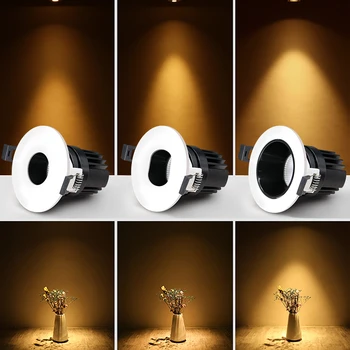 [DBF]4 Diferite Fascicul de Unghiul Încastrat LED Downlight Estompat 7W 10W Spot LED, LED Lumina Plafon Decor Lampă Spot AC110V/220V