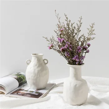 Ceramică Vaze de Flori Nordic Acasă Ornamente Decor Alb Ghiveci Art Decor Meserii Nunta Vaza pentru Decor
