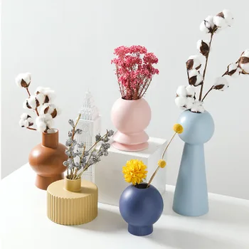 Ceramică Vaze de Flori Nordic Acasă Ornamente Decor Alb Ghiveci Art Decor Meserii Nunta Vaza pentru Decor