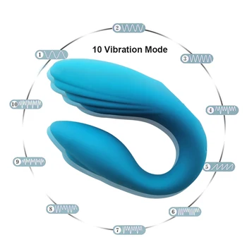 Vaginale Vibrator U Shape 10 Viteze Vibratoare Clitoris Stimulator punctul G Feminin Masturbari Jucarii Sexuale Femei cu Telecomanda CRZD0002