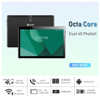 BDF Noi Sosiri de 10 inch Tablete Android 9.0 Octa Core 4G LTE Telefon 4G Dual SIM android WiFi GPS Tableta Pc de 10.1 inch