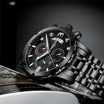 NIBOSI Chronograph Mens Ceasuri de Top de Brand de Lux 2019 Sport Ceas Militar Barbati Impermeabile din Oțel Inoxidabil Cuarț Ceas Barbati Ceas