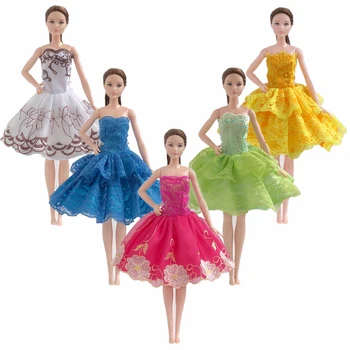 3pcs/lot Aleator de Balet Rochie Pentru Papusa Barbie Haine Rochii de Seara, Haine Pentru Păpuși Barbie Costume 1/6 Accesorii Papusa Jucărie