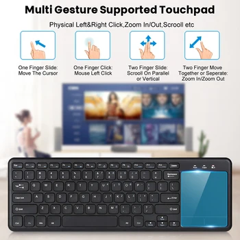 AVATTO Șoaptă Liniștită, 2.4 GHz Wireless Multimedia Office Tastatura cu Touchpad Mouse Combo pentru Windows PC,Smart TV,Android Box
