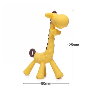 LOFCA Copilul Teether 1 buc Girafa BPA Gratuit Alimente grad Silicon de Desene animate pentru Copii Jucarii Dentitie Silicon Margele de Bijuterii Pandantiv Colier