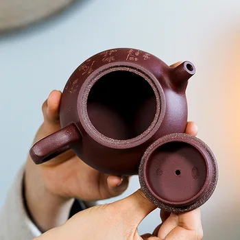 Rafinat Yixing violet ceainic de lut celebru minereu brut manual farmec oală de ceai magazin online de cadouri
