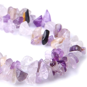 Naturale Ametist piatra chip graval margele naturale violet cristal de cuarț piatră de margele pentru a face bijuterii brățară colier cercei