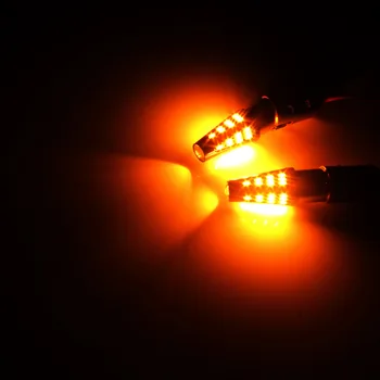 ANGRONG 2x 48 SMD LED PY21W BAU15S Chihlimbar Portocaliu de Semnalizare Fata-Spate, Indicator luminos
