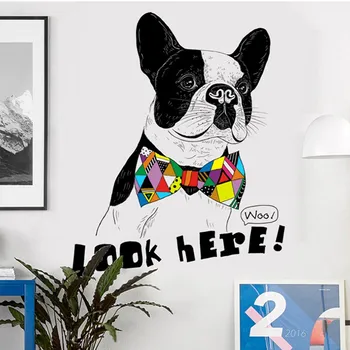 Câine amuzant Club Vinly Autocolante de Perete DIY Animale auto adeziv Wallstickers pentru Adolescenti Camera pentru Copii Decor Acasă Estetice Decalcomanii Poster
