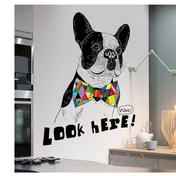 Câine amuzant Club Vinly Autocolante de Perete DIY Animale auto adeziv Wallstickers pentru Adolescenti Camera pentru Copii Decor Acasă Estetice Decalcomanii Poster