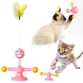 Noul model pisică jucărie robot interactiv, amuzant de primăvară Drăguț jucărie stick produse pentru animale de companie de Joacă pentru pisici, accesorii ventuza