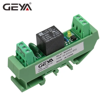 GEYA Montat pe Șină Din 1 Canal Modul Releu 24V 12V 230VAC GSM de Comandă a Releului Temporizator Modul NPN PNP