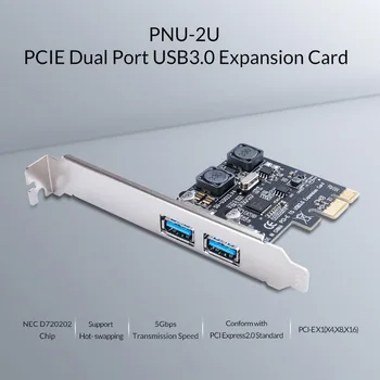 ORICO 2 Port USB 3.0 PCI-E Express Card 5Gbps SuperSpeed PCI-e Card de Expansiune USB3.0 hub Adaptor PCI-E X1 4 8 16 Carduri